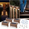 4PCS Solar Deck Lights LED Waterproof Outdoor Solar Powered LED Step Lights For Decks Stairs Patio Path Yard Garden Deco