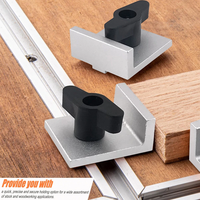 4Pcs T Track Stop Block for T-Track Low-Profile Design Precision CNC Router Table Clamp For Woodworking Sanding and Rout