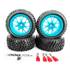 4PCS Upgrade Larger 75mm/82mm Tires Wheels Metal Rims 12mm Hex for Wltoys 144001 144010 124018 124019 RC Car Vehicles Pa