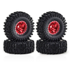 4PCS Upgraded 1 Inch Aluminum Alloy Blade Wheels JC Tire for TRX4M SCX24 FMS24 1/18 Climbing Rock Crawler RC Cars Vehicl