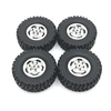 4PCS Upgraded Metal Rims Tires Wheels MNRC MN82 for TOYOTA Land Cruiser LC79 1/12 WPL 1/16 RC Cars Vehicles Models Spare