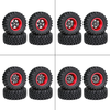 4PCS Upgraded Tires Carbon Fiber Wheel Rims for FMS SCX24 TRX4M 1/18 RC Cars Vehicles Models Spare Parts Accessories