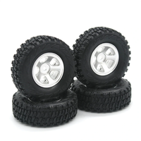 4PCS Upgraded Tires Metal Wheel Rims 7mm Hex for FMS 1/18 Fire Horse FJ Cruiser KATANA LC80 RC Car Vehicles Models Spare