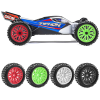 4PCS Upgraded Tires Wheel Rims for ARRMA TYPHON GROM ARA2106 1/18 2S RC Cars Vehicles Models Spare Parts Accessories W20