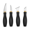 4pcs Woodworking Carving Tool Kit Stainless Steel Blade Ergonomic Handle Professional Detail Cutter Razor Sharp Knife Se