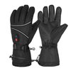 5-Finger Winter Motorcycle Gloves 3 Gears Temperature Adjustment Full Palm Leather Touchscreen Heating with 5000mAh Batt