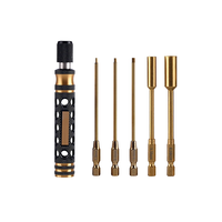 5-in-1 Hex Screwdriver Set Replaceable Bits Aluminum Handle FPV Drone Maintenance Tool