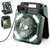 5 in 1 Multifunctional Solar Camping Tent Fan 7800mAh Battery Power Bank LED Light Solar Panel Energy Efficient Cooling