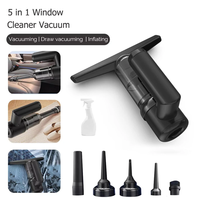 5-IN-1 Window Cleaner Glass Scraper Wiper Strip Wireless Portable Handheld Powder Vacuum Cleaner Household Electric Scra