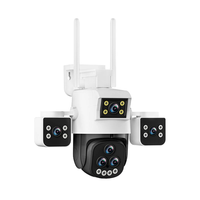 5 Lens Panoramic Surveillance Camera 20x Optical Zoom 360° PTZ 200W Pixel WiFi Camera Color Night Vision AI Human Detect