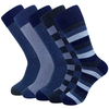 5 Pairs Mens Cotton Striped Socks Business Dress Long Socks Soft Breathable Elastic Colorful Sock For Men Weat-absorbing