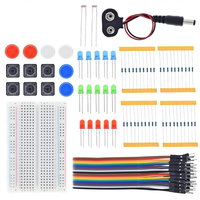 5 Set Starter Kit for UN0 R3 Beginner with 400-hole Mini Breadboard LED Light Jumper Wire Button
