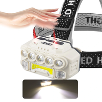 500LM XPE LED Headlight Sensor Head Light Type-C Rechargeable Headlamp Head Torch Head Flashlight Waterproof for Camping