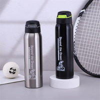 500ml Portable Cycling Water Bottle,  Large Capacity 304 Stainless Steel Sports Bottle Suitable For Mountain Bikes And Ro
