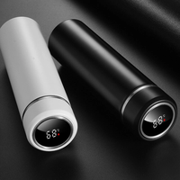 500ML Smart Vacuum thermos Water Bottle Stainless Steel Insulation Touch Temperature Display Insulated Cup