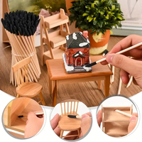 50/100PCS Dual-Purpose Sanding Sticks Precision Frosted Tips Flat Head for Crafts Model Making Shaping Smoothing Finishi