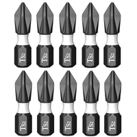 5/10PCS Tungsten Steel Electric Screwdriver Head Set High Hardness Magnetic Cross Head S2 Alloy Bits Nickel Plated Rust