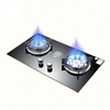 5.2KW Gas Stove Double Stove Household Built-in Dual-use Liquefied Gas Two Burner Liquefied Petroleum Gas Stove Tempered