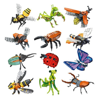 59083 JJ9098 JJ9099 6-in-1 / 8-in-1 Insect Model Building Block Assembly Kit Kid Christmas Gift