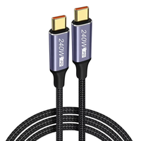 5A 240W USB-C to USB-C Cable PD QC3.0 Fast Charging Data Transmission Tinned Copper Core Line 1M/2M Long for iPhone 16 1