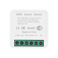 5Pcs 16A Mini Smart Wifi DIY Switch Support 2 Way Control Smart Home Automation Module Work with Alexa Google Home Smart