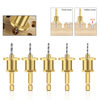 5PCS 6.35mm Hex Shank Tungsten Carbide Tipped Countersink Drill Bits Set with Adjustable Drill Bit Depth Stop for Woodwo