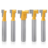 5PCS 8mm Shank Keyhole Router Bits Set T Track T-Slot Bolts Router Bit Set for 5/16" 3/8" 1/2" 7/16" 5/8" Hex Bolts