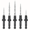 5PCS Countersink Set Countersink HSS Conical Countersink With 1 Hex Wrench Woodworking Countersink Bit