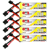5Pcs Gaoneng GNB 7.6V 530mAh 90C 2S LiHV Lipo Battery XT30 Plug for Sub250 Nanofly20 iFlight CineBee Emax Tinyhawk II Mo