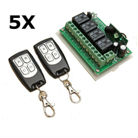 5Pcs Geekcreit® 12V 4CH Channel 433Mhz Wireless Remote Control Switch With 2 Transimitter