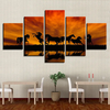 5PCS Large Huge Modern Wall Art Oil Painting Picture Print Unframed Home Decor Wall Sticker