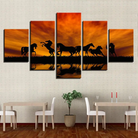 5PCS Large Huge Modern Wall Art Oil Painting Picture Print Unframed Home Decor Wall Sticker