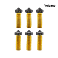 5PCS MK8/V6//Volcano Brass Nozzle PTFE Coating Nozzle Clone CHT MK8 V6 Nozzle For CR10 Ender3 SWX1 3d printer Hotend Ext