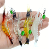 5pcs Soft Shrimp Fishing Lure With Jig Hook,  Luminous Simulating Artificial Bait For Bass Trout Freshwater Saltwater