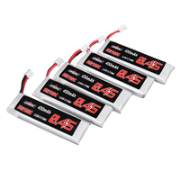 5Pcs URUAV 3.8V 450mAh 50/100C 1S HV 4.35V Lipo Battery PH2.0 for Happymodel Crux3 Emax Tinyhawk Tiny7 Happymodel Snappe