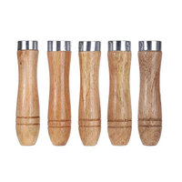 5PCS Wooden File Handles Ergonomic Secure Fit 9cm Length 4mm Diameter Fits 4-6 Inch Files Versatile for Metal Files Wood