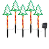 5pc/Set Solar Candy Christmas Tree Ground Installation Decorative Lights Outdoor Garden Lawn Led Lights Courtyard Lights