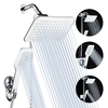 5Pcs/Set Rainfall Shower Head Combo High Pressure Dual Shower Head Handheld Bath Shower Set 10 Inch