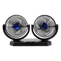 5V USB Double-headed/Single-headed Car Fan 360° Rotation 3 Speeds Low Noise Double Independent Switch