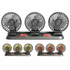 5V/12V Three-Head Car Fan Cooling Air Small Portable 2 Speeds Electric Fans with Parking Number Plate For Truck Vehicle