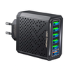 5V3A 6-Port USB Charger 6USB-A QC3.0 Fast Charging Wall Charger Adapter EU Plug for iPhone 15 14 13 for Xiaomi 14pro for