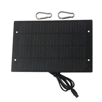 5W Solar Panel Charger ETFE 21.5 Percent Efficiency Monocrystalline Silicon Portable Waterproof Type-C for Outdoor Phone