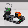 6-in-1 Desktop Charger with Wireless Fast Charging Bluetooth Speaker RGB Light Multi-Device Compatible