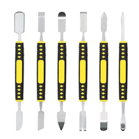6-in-1 Hardened Claw Double Headed Pry Bar Alloy Material Anti-Slip Handle 150mm 151mm Injection Molding Repair Tool Dis