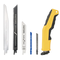 6-in-1 Multifunctional Reciprocating Saw Ergonomic ABS Handle Interchangeable Blades for Wood Metal PVC Cutting Adjustab