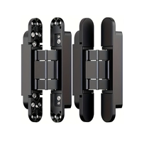 6 Inch Invisible Silent Door Hinges 180 Degree Swing 3 Way Adjustable Premium Zinc Alloy Heavy Duty Anti Corrosion Conce