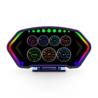 6-inch LCD Screen P3 Car Head Up Display 36 Function OBD+GPS Dual System HUD Slope Meter Accelerometer Breathing Ambient