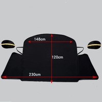 600D Oxford Cloth Car Windshield Sunshade Snow Cover with Rearview Mirrors Covers Waterproof Sun Blocking Snowproof