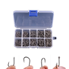 600pcs Fishing Hooks Set 10 Types High Carbon Steel Large Load-bearing Capacity Sharp Barbed Fishhook Rock Fishing Equip
