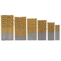 60PCS 1mm/1.5mm/ 2mm/2.5mm/3mm/3.5mm Titanium-Coated High-Speed Steel Twist Drill Bit Set Diverse Sizes Precision Crafte
